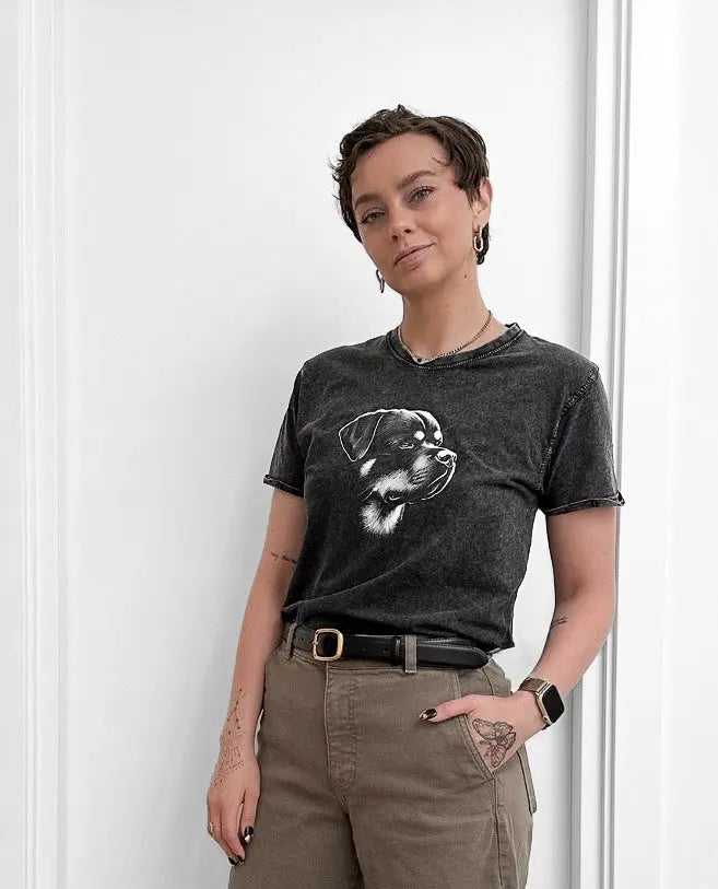 Guardian Rottweiler Denim T-Shirt Rottiewear